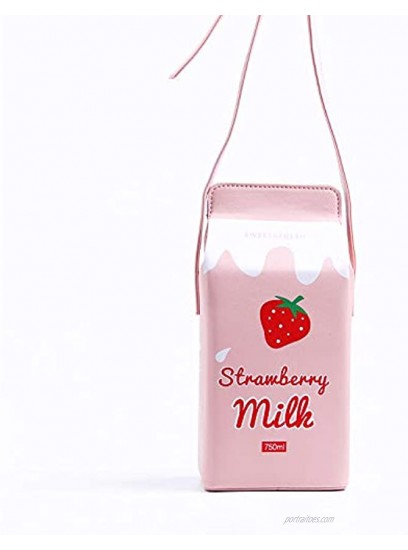 LUI SUI Girls Fruits Banana Strawberry Milk Box Cross Body Purse Bag Women Phone Wallet Shoulder Bags