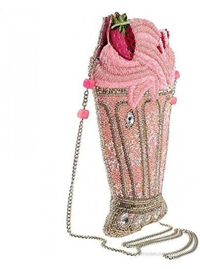 Mary Frances Shake It Up Beaded Crossbody Handbag Pink