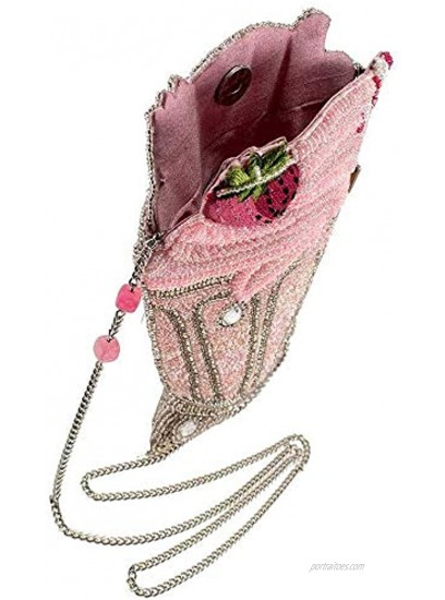 Mary Frances Shake It Up Beaded Crossbody Handbag Pink