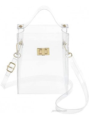 MINICAT Clear Small Crossbody Bags Stadium Approved Cell Phone Jelly Purse Shoulder Bag For Women