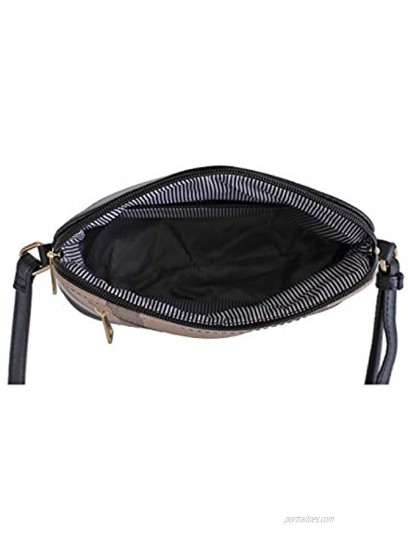 SG SUGU Lightweight Medium Dome Crossbody Bag Shoulder Bag with Tassel | Plaid Pattern