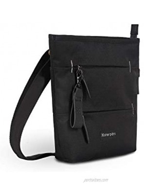 Sherpani Sadie Nylon Crossbody Bag Lightweight Shoulder Bag Fashion Purse Essential Messenger Bag Daily Cross Body Bag Medium Crossbody Purses for Women RFID Protection Raven