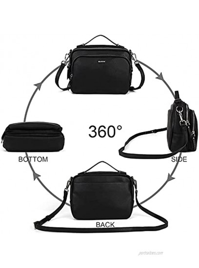 Small Crossbody Bags for Women Leather Shoulder Purses Vegan women Cross body Bag Multi Pocket Purse and Handbag Lightweight