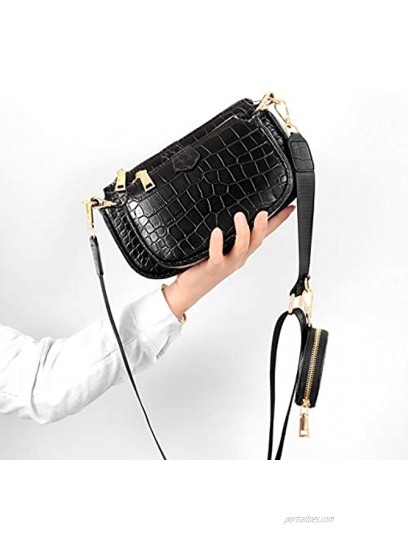 Small Crossbody Bags for Women Multipurpose Golden Zippy Handbags with Coin Purse including 3 Size Bag