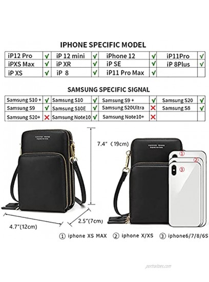 Small Crossbody Cell Phone Bag for Women Mini Shoulder Handbag Wallet Card Hold Purse