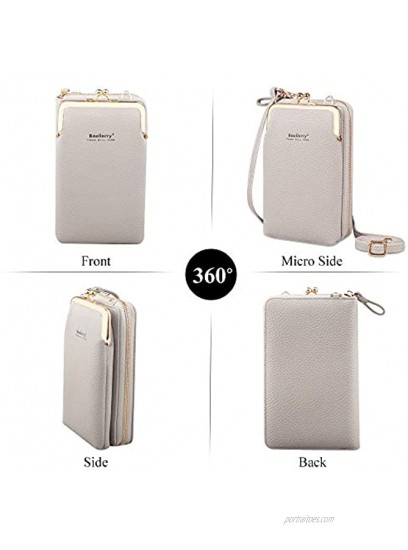 Small Crossbody Phone Bag for Women Lightweight PU Leather Phone Wallet Purse with Shoulder Strap&Card Slots