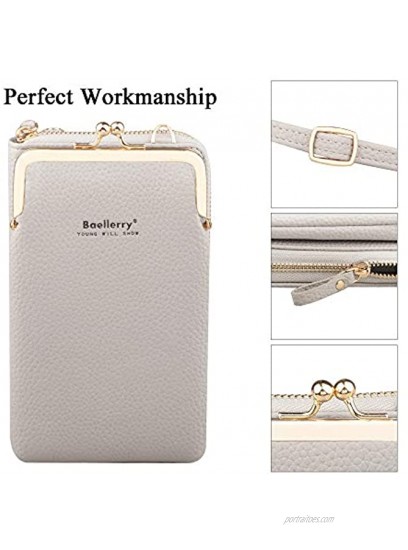 Small Crossbody Phone Bag for Women Lightweight PU Leather Phone Wallet Purse with Shoulder Strap&Card Slots