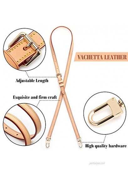 SMART DK Vachetta Leather Strap Adjustable Crossbody Strap for Small Bags Pochette Mini NM Eva Favorite PM MM Nano Speedy with Gift Box