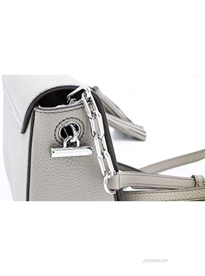 Tory Burch 67303 French Gray Silver Hardware Thea Mini Bag Women's Crossbody