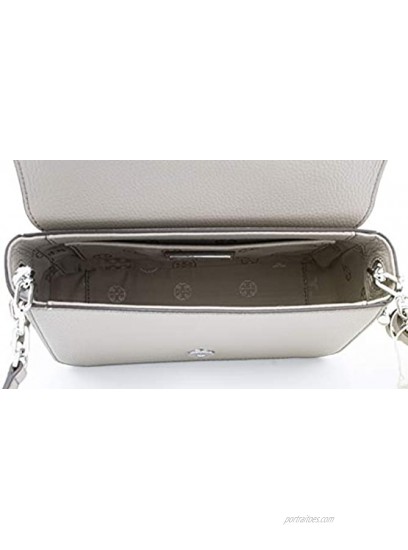 Tory Burch 67303 French Gray Silver Hardware Thea Mini Bag Women's Crossbody