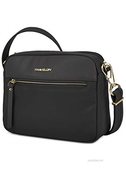 Travelon Addison-Anti-Theft-Small Crossbody Bag Black One Size