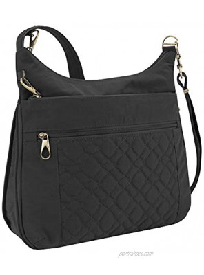 Travelon Anti-Theft Signature Quilted Expansion Crossbody Black One Size
