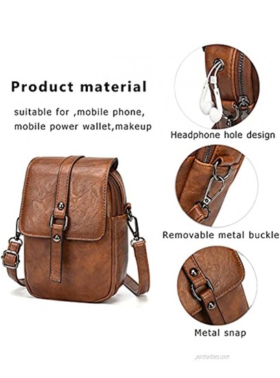 Women Vintage Crossbody Phone Bag Small Messenger Shoulder Bag Cash Handbag Wallet Purse