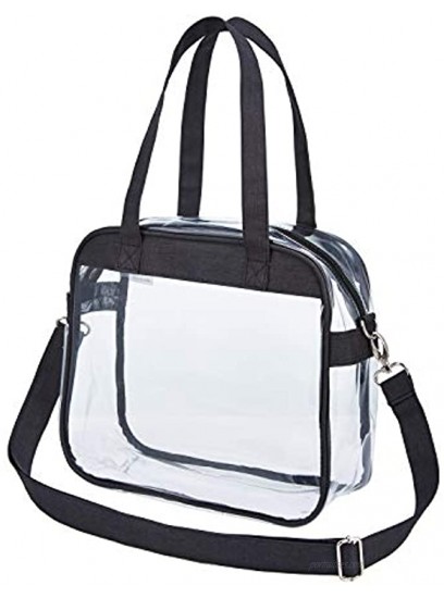 Clear Tote Bag Stadium Approved Clear Purse for Gym Work Travel or Concert Grey 12.5 x 10 x 4.5