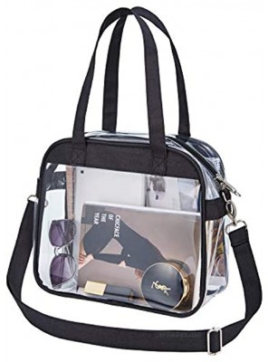 Clear Tote Bag Stadium Approved Clear Purse for Gym Work Travel or Concert Grey 12.5" x 10" x 4.5"