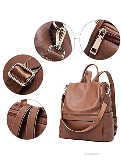 CLUCI Women Backpack Purse Fashion Leather Large Designer Travel Bag Ladies Shoulder Bags