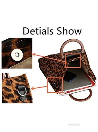 Crossbody Bag for Women Large Capacity Soft Canvas Leopard Pattern Top Handle Tote Shoulder Satchel Bag Handbags
