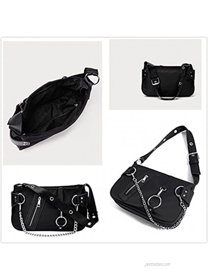 FONETTOS Punk Bag Gothic Tote Bag Cool Style Women Shoulder Bags Rock Fashion Handbag
