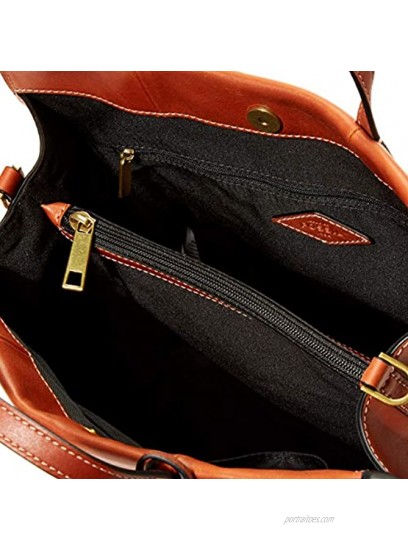 Fossil Women's Carmen Leather Shopper Tote Purse Handbag