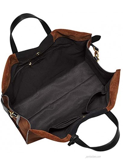 Fossil Women's Carmen Leather Tote Purse Handbag