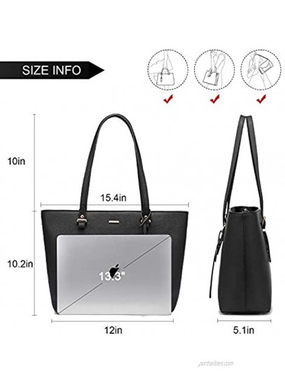 Handbags for Women Large Purses Leather Tote Bag School Shoulder Bag with External Pocket