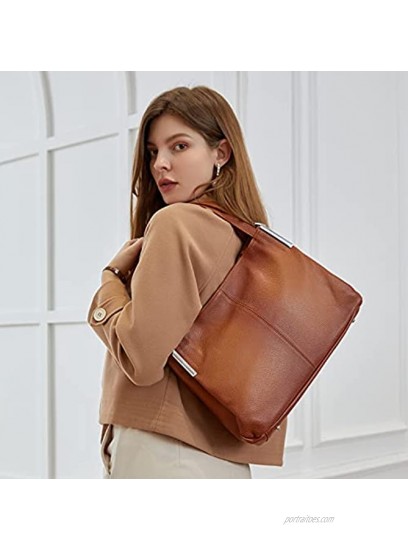 Heshe Women’s Genuine Leather Handbags Top Handle Totes Bags Shoulder Handbag Satchel Designer Purse Cross Body Bag for Lady