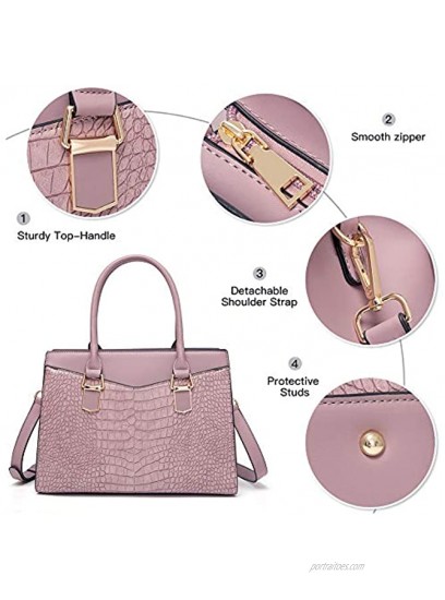LJOSEIND Women’s Handbags Designer Satchel Purse Structured Shoulder Bags Work Top Handle Bags Totes