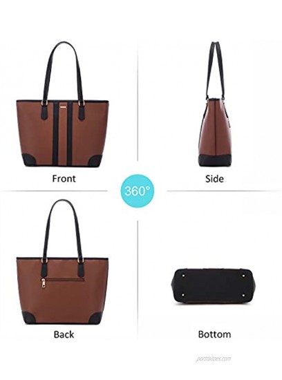 Lovevook Purses and Crossbody Bags for Women Fashion Tote Handbags Work Shoulder Bag Satchel Purse Set 3pcs