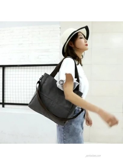 Women's Canvas Small Shoulder Bags Tote Purses Satchel Work Travel Crossbody Bag